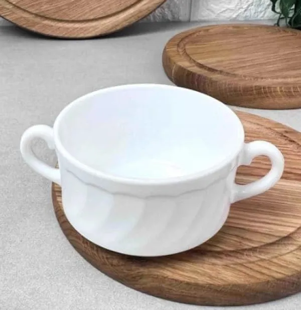 Tallerkener & Bordservicer>Luminarc Trianon BOUILLE 300 ml med håndtag SALATSKÅL LAVET I FRANKRIG