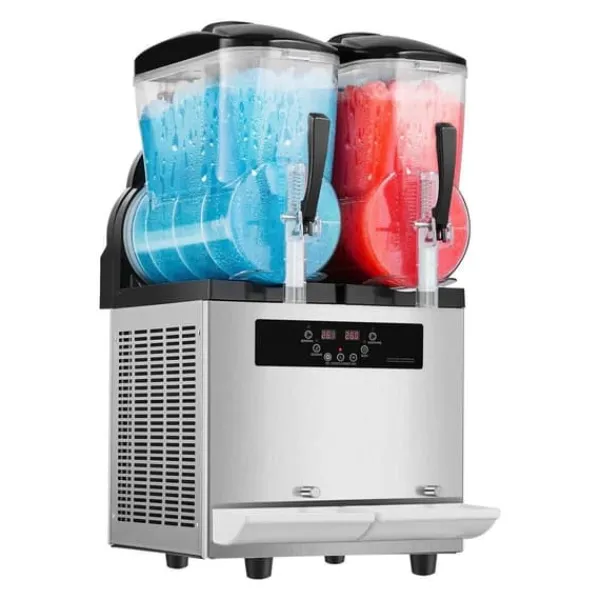Slush-Ice Maskiner>12Lx2 Tank Kommerciel Slushy Maskine, Margarita Smoothie, Frosne Drikke, Hurtig Frysefunktion, Perfekt til Fester.