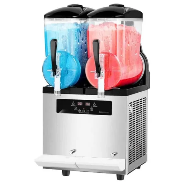Slush-Ice Maskiner>12Lx2 Tank Kommerciel Slushy Maskine, Margarita Smoothie, Frosne Drikke, Hurtig Frysefunktion, Perfekt til Fester.