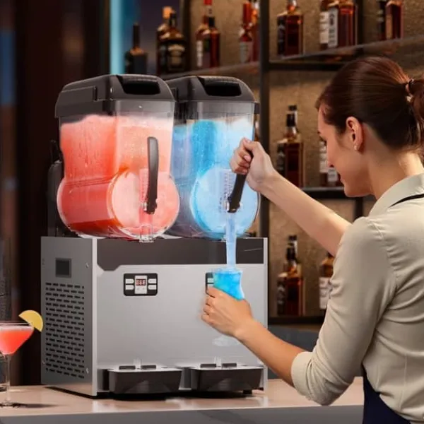 Slush-Ice Maskiner>12Lx2 Tank Kommerciel Slushy Maskine, Margarita, Smoothie, Frosne Drik, Hurtig Fryse, Ideel til Fest.