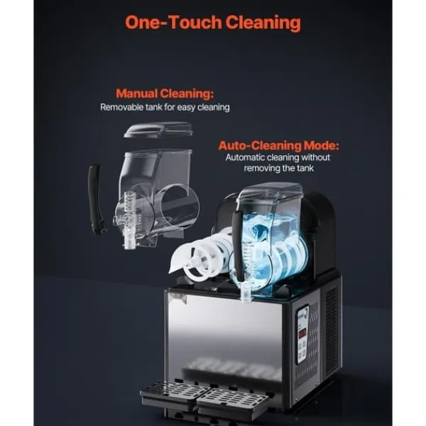 4Lx2 Tank Kommerciel Slushy Maskine, Margarita Smoothie, Fryse Drink Maker, hurtig frysefunktion, perfekt til fester. Online