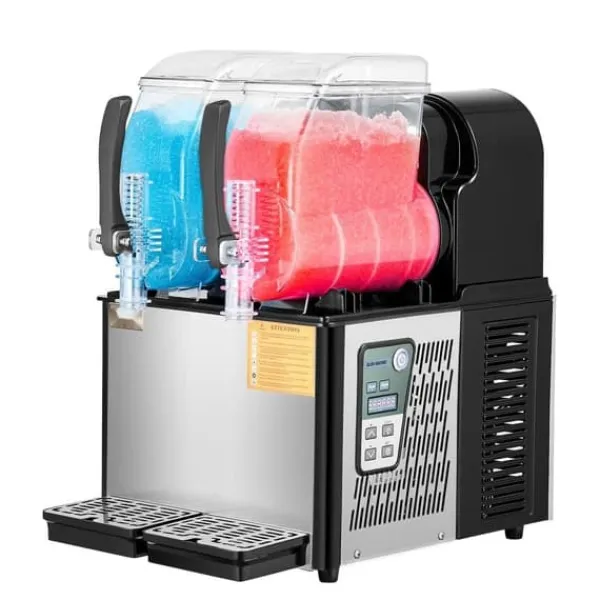 4Lx2 Tank Kommerciel Slushy Maskine, Margarita Smoothie, Fryse Drink Maker, hurtig frysefunktion, perfekt til fester. Online