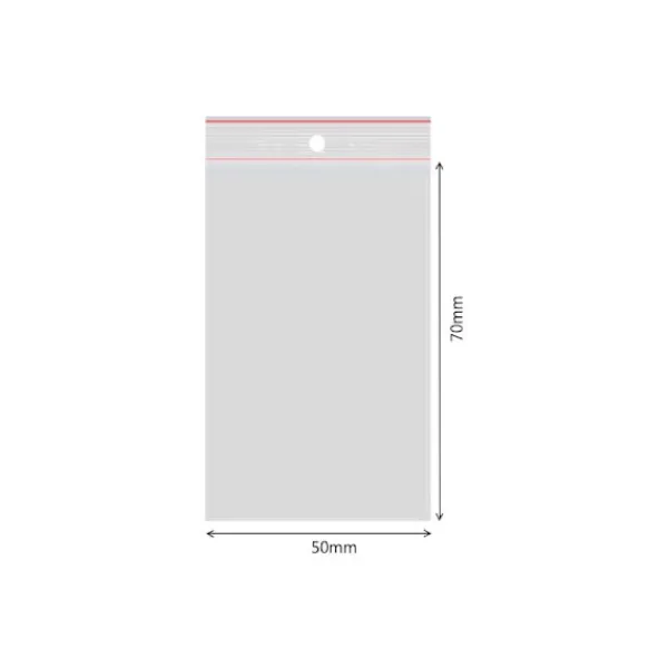 Madopbevaringsposer>Lynlåsposer 50x70 mm - 100 stk.