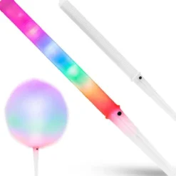 Lysende LED-sukkerpinde, 7 funktioner, sæt med 50 stk. Hot