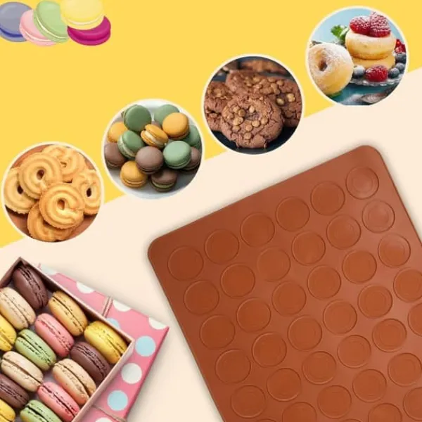 Macaron Silikone Kage Dåse / Dåse - 48 Slots New