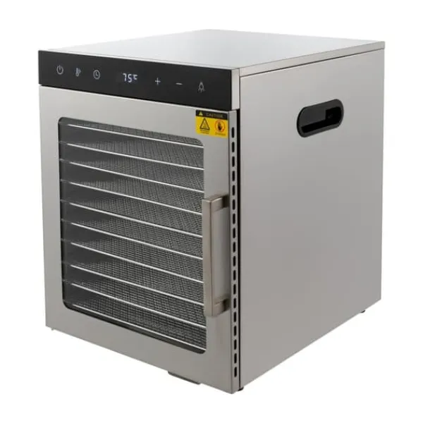 Dehydratorer>Maddehydrator, 10-bakke kapacitet, 800W effekt, digital termostat, 36L volumen, borddesign
