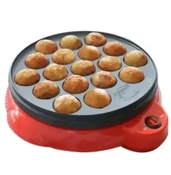 Elektriske Stegepander & Wokker>Madlavningsmaskine, Non-Stick Overflade, Kompakt Design,Rød