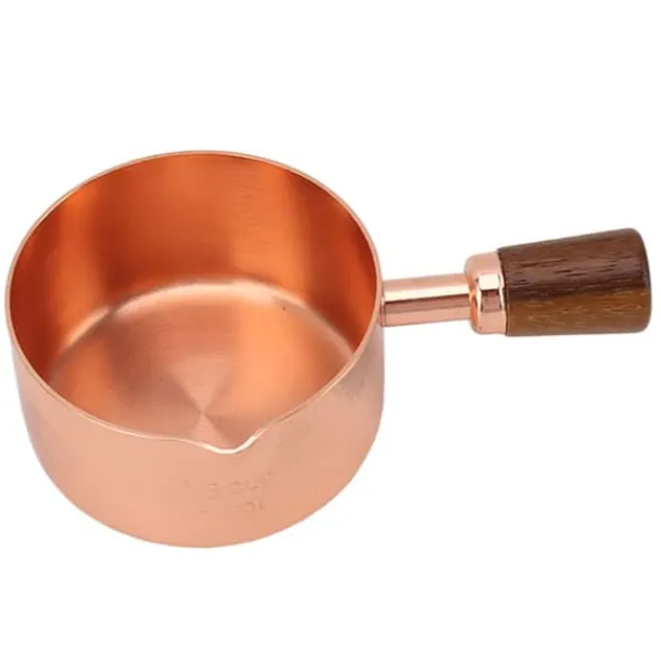 Målebægere & Måleskeer>Madlavningssaucekop Professionel 304 rustfrit stål saucekop med håndtag til madlavning Banket Udendørs Picnic Rose Gold 80ml