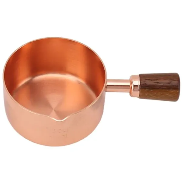 Målebægere & Måleskeer>Madlavningssaucekop Professionel 304 rustfrit stål saucekop med håndtag til madlavning Banket Udendørs Picnic Rose Gold 80ml