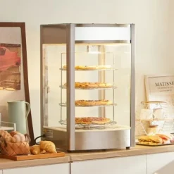 Madvarmer display, 4-lags pizzavarmer, 46,5x46x78 cm, rustfrit stål Online