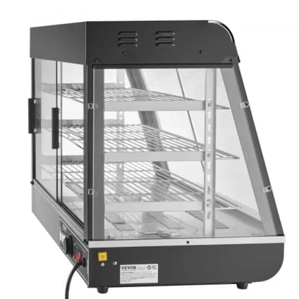 Madvarmer Display, 3-niveauer, 90,7x47x64 cm, rustfrit stål Outlet