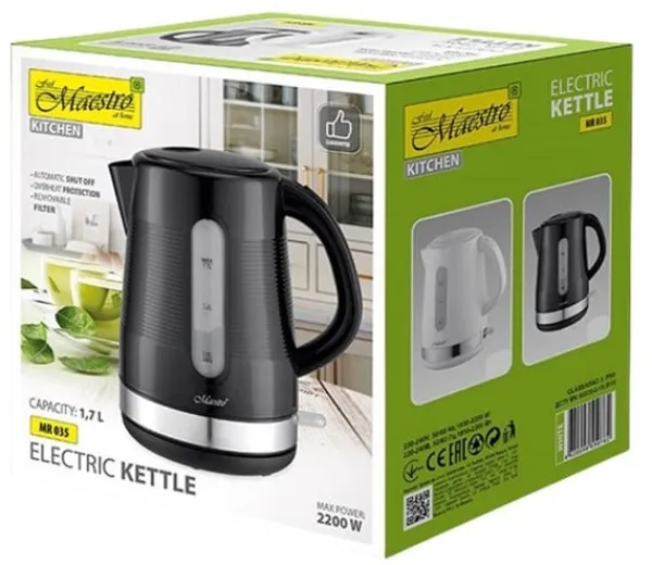 Elkedel>MAESTRO elkedel 1,7 l MR-035-SORT