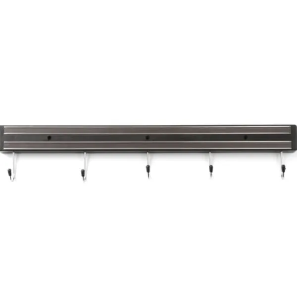 Køkkenorganisering>Magnetliste til knive med kroge, længde 450 mm - Hendi 820308
