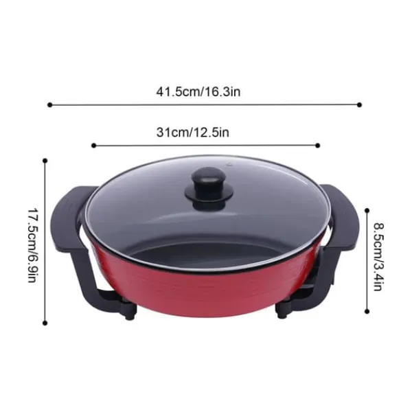 Mandarin Duck hotpot-gryde, dobbelt delt 6 liter med yin-yang skillevæg, mørk khaki, kinesisk fondue til hjem og fest Best