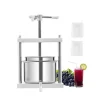 Juicepresser - Nyd Friskpresset Juice Derhjemme>Manuel Frugtvinpresse, 1,45 Gal/5L Model, Rustfrit Stål til Vinfremstilling