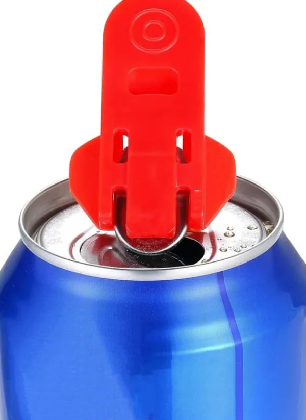 Manuel simpel dåseåbner, 6-pak farverig sodavandsåbner og dåselågbeskytter, egnet til sodavand, cola, øl, sodavand, aluminiumsdrik Best