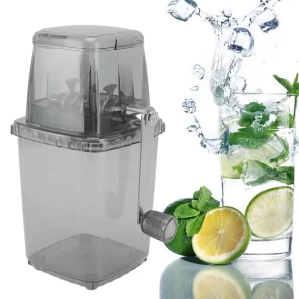 Isknusere & Ice Shavers>Manuell Ice Crusher Liten bärbar rakapparat Handdriven Snow Cone Machine for Home Grey