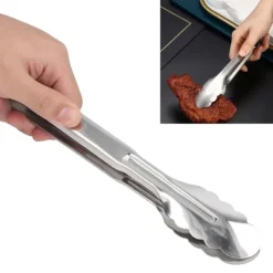 Mattång 304 rostfritt stål förtjockad multifunktionsgrillmatlagningstång för kök Camping33,5 cm Best
