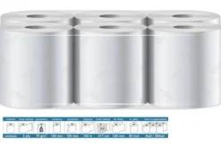 Toiletpapir>MAXI KØKKENPAPIER, 100% CELLULOSE, 100M/19CM, PAKKE MED 6 - BHP HIC 8154