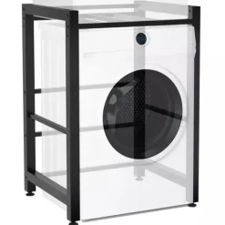 Medina Metal Washing Machine Shelf Rack - Black, 300kg Capacity, Space-Saving Over-Washer Storage Online