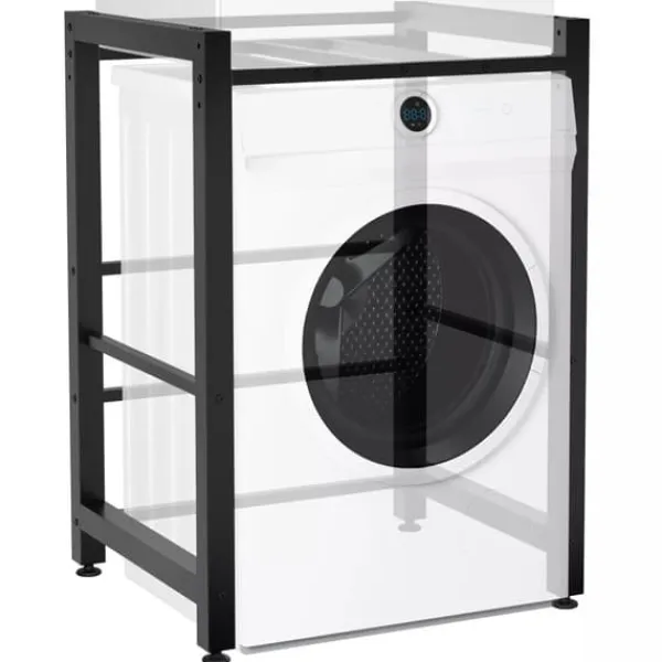 Medina Metal Washing Machine Shelf Rack - Black, 300kg Capacity, Space-Saving Over-Washer Storage Online