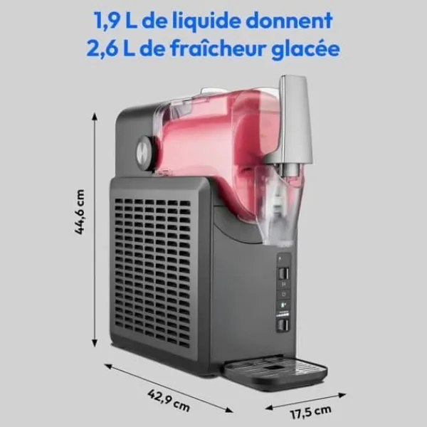 MEDION Is- och Slushed-drycksmaskin - MD12090 - 2,6 l kapacitet - 5 program - 200 W