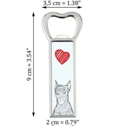 Cocktailshakers & Drinkudstyr>Medium Pinscher, tysk Pinscher - flaskeåbner med en hund, personlig køleskabsåbner, unik gave til en mand fra Art-Dog