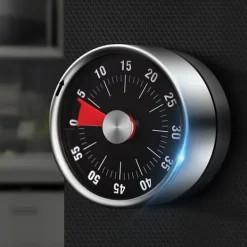 Mekanisk køkkentimer med magnet - sort Outlet