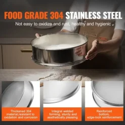 Melsigte 40 mesh i rustfrit stål, finmasket, ideel til kagebagning Discount