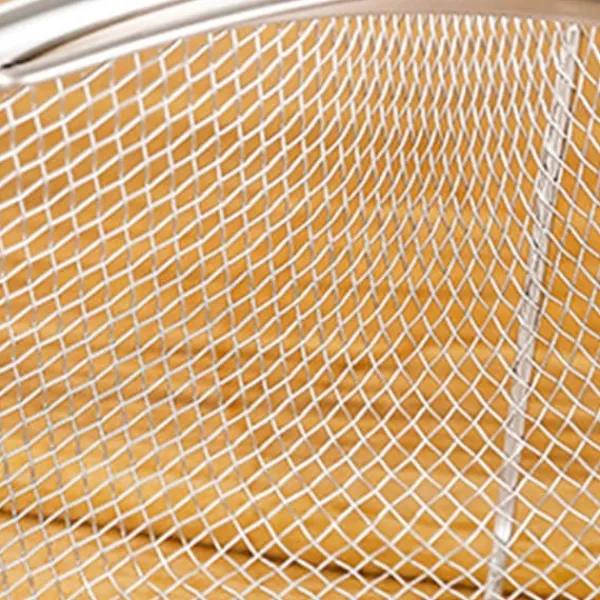 Mesh dampkurv Rustfrit stål Komfortable håndtag Varmebestandig dampkurv til madlavning Køkken 20x21cm Outlet