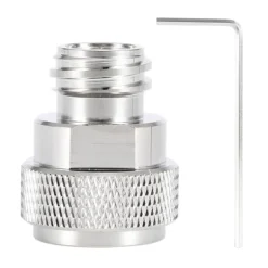 Sodavandsmaskiner>Messing CO2 Adapter Udskiftning Tankbeholder Konvertering (Sølv)