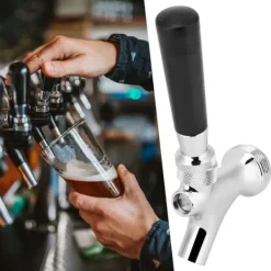 Ølhaner>Messing Ølhane Tap Dispenser med Børste Støvdæksel Ølbrygningstilbehørssæt