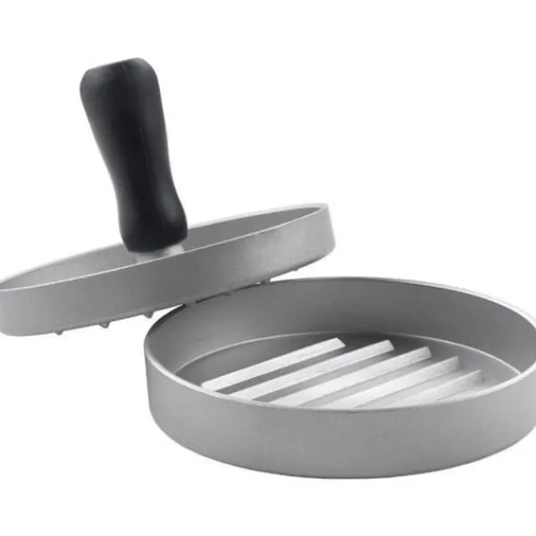 Pressere>Metaltex Køkkenhjælpere Hamburgerpresse 11,5 cm Stål/Sort