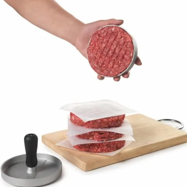 Pressere>Metaltex Køkkenhjælpere Hamburgerpresse 11,5 cm Stål/Sort
