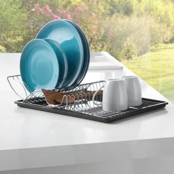 Opvaskestativer & Tørrestativer>Metaltex Vask Afløb Wingtex 51x31 Cm Antracit/sølv 2 stk.