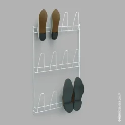 Metaltex vægskohylde Penny 6 par sko 41x77 cm hvid Clearance