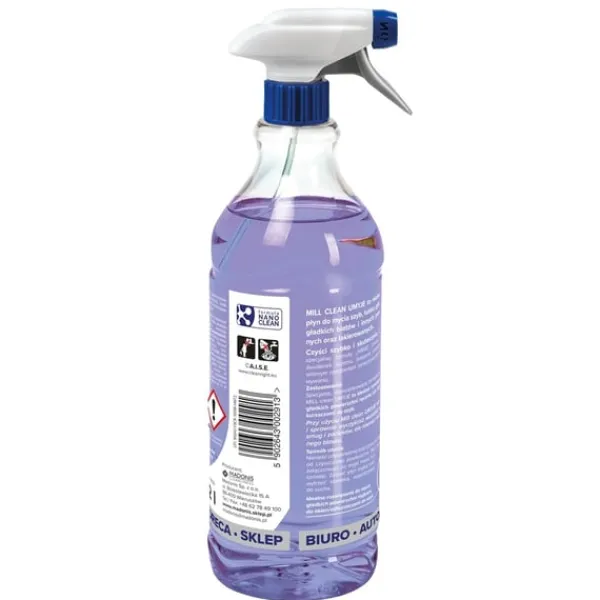 Rengøringsmiddel>Mill Clean vaskemiddel til rengøring af vinduer, glas, spejle, fliser med macchia-duft 1,22 L