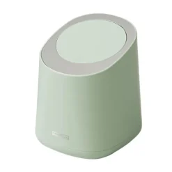 Skraldespande & Papirkurve>Mini Bordplade Affaldsspand Lille Plast Bordplade Affaldskurv Affaldsdåse med Press Type Låg til Badeværelse Soveværelse Stue Toiletbord Morino Green | CDON