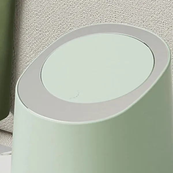 Skraldespande & Papirkurve>Mini Bordplade Affaldsspand Lille Plast Bordplade Affaldskurv Affaldsdåse med Press Type Låg til Badeværelse Soveværelse Stue Toiletbord Morino Green | CDON