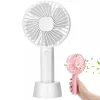Ventilatorer>Mini bærbar ventilator med bordstativ USB genopladelig hvid