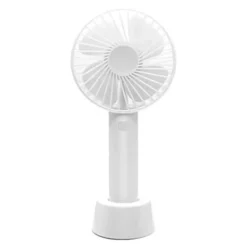 Ventilatorer>Mini bærbar ventilator med bordstativ USB genopladelig hvid