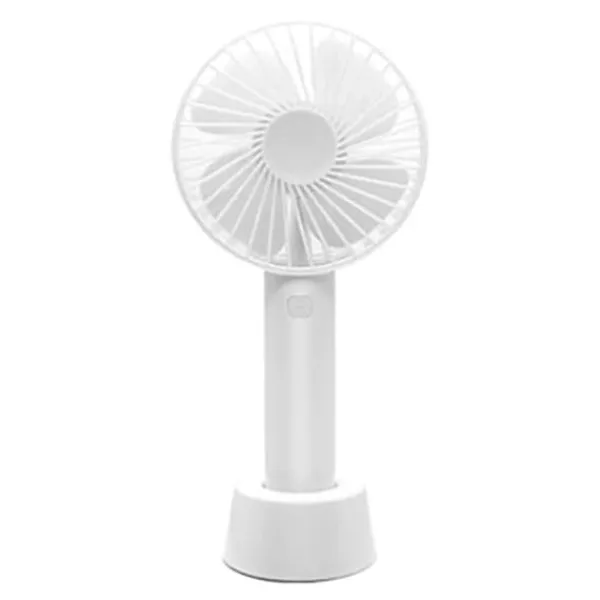 Ventilatorer>Mini bærbar ventilator med bordstativ USB genopladelig hvid