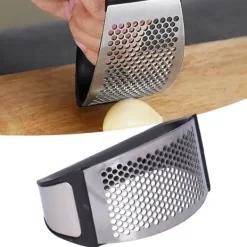 Mini Hvidløgspresser Rustfrit Stål Hånd Hvidløgspresser Ingefærknuser med Køkkengadgets