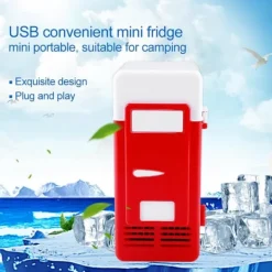 Køleskabe>Mini køleskab til bil, camping, bærbar elektrisk fryser til lastbil, autocamper, båd, udendørs rejser (rød)