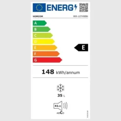 Mini-fryser 35 L, 161 W, -14 til -24 °C, 5 niveauer, fritstående Hot