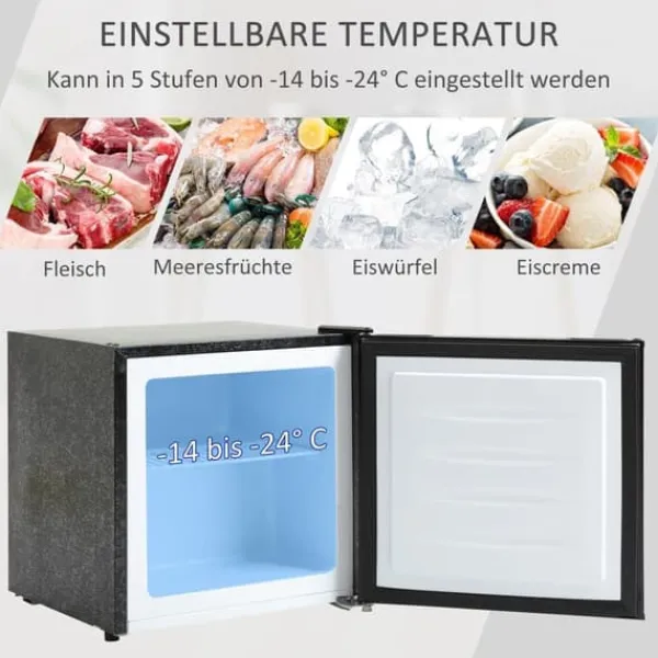 Mini-fryser 35 L, 161 W, -14 til -24 °C, 5 niveauer, fritstående Clearance