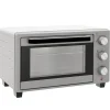 Ovne>Miniovn 21 L, 100–230 °C, 60 min, 3 funktioner, rist & bageplade, rustfri, 46×38,5×29 cm, sølv