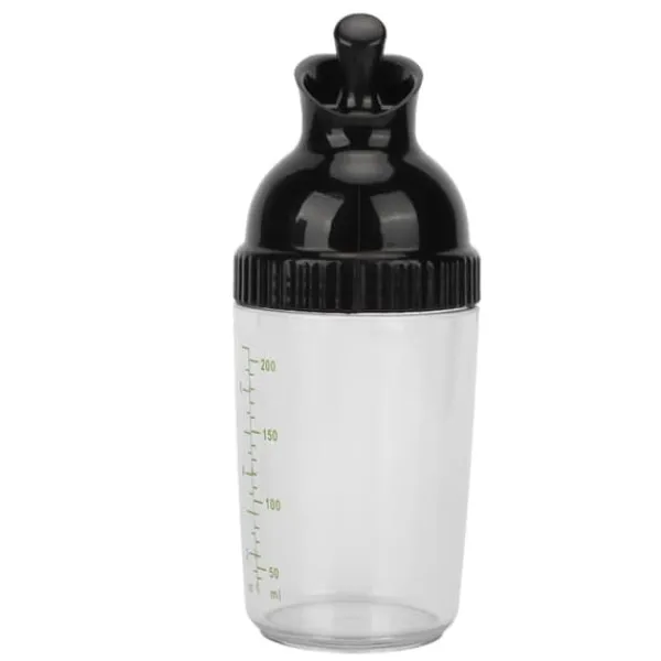 Piskeris & Shakers Til Salatdressing>200ml salatdressing shaker BPA-fri salatdressingkrukke med låg og forhindrer lækage til køkken, sort