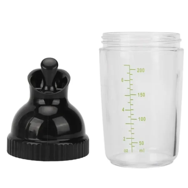 Piskeris & Shakers Til Salatdressing>200ml salatdressing shaker BPA-fri salatdressingkrukke med låg og forhindrer lækage til køkken, sort