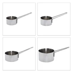 Målebæger sæt, rustfrit stål, 13.5x5.5x3.5 cm Discount